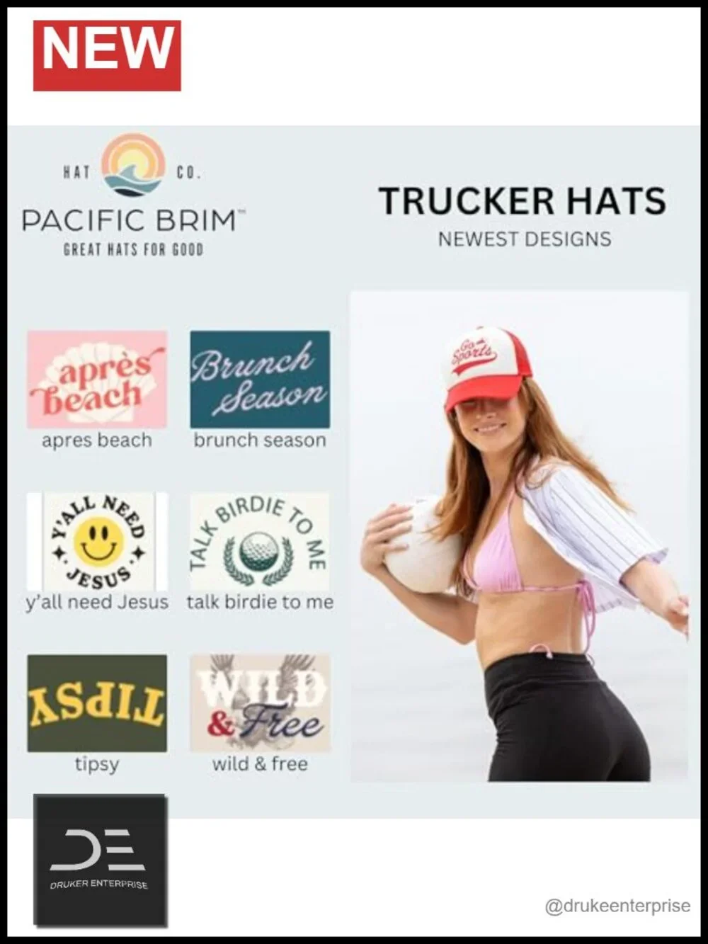 Adjustable Trucker Hat with Mesh Back and Snap Closure